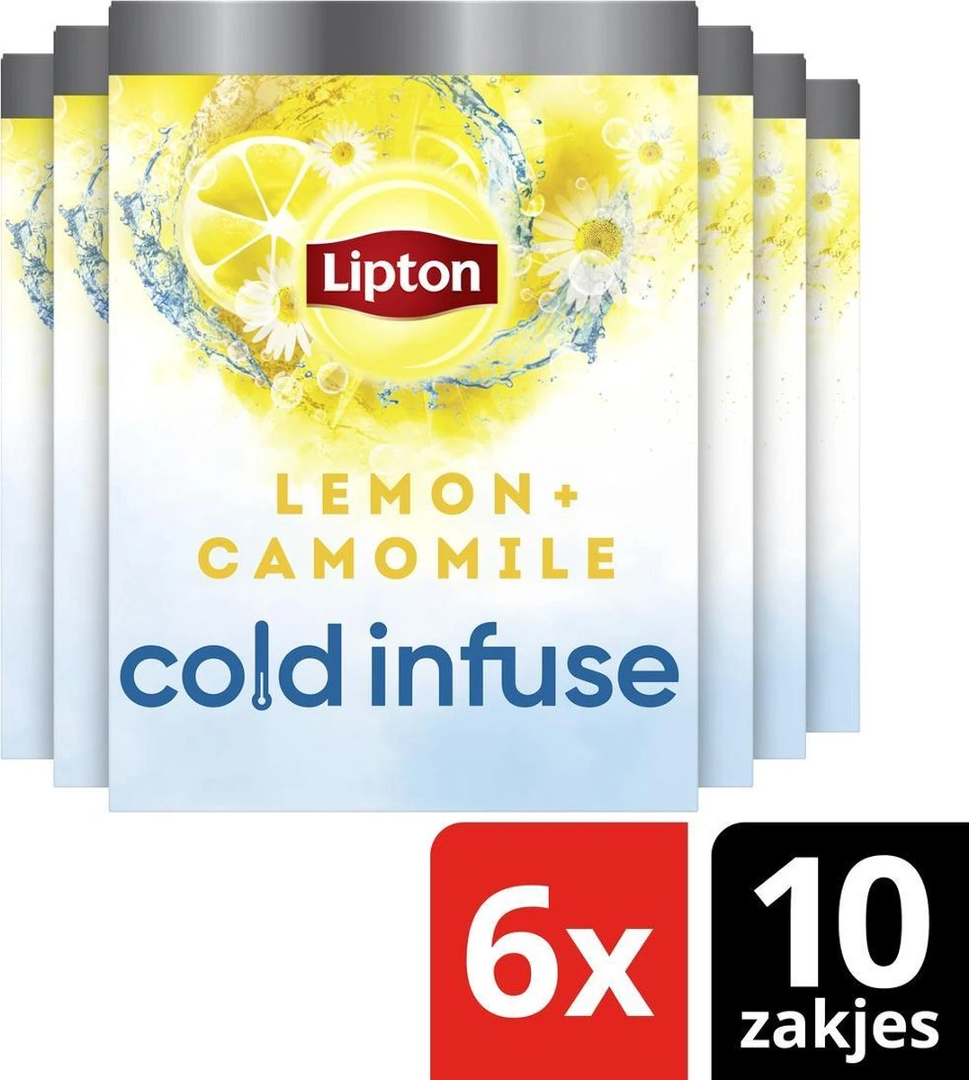 Lipton Cold Infuse Lemon & Camomile, Smaak Voor Koud Water Zonder Suiker En Calorieën - 6 X 10 Zakjes - NL-BIO-01 - Afbeelding 4