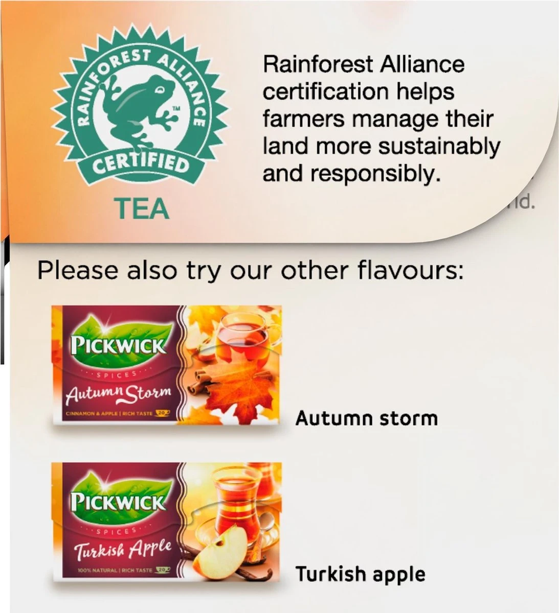 Pickwick Spices Caramelised Pear Zwarte Thee - 12 X 20 Zakjes - Afbeelding 2