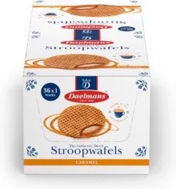 Daelmans Jumbo Stroopwafels - 36 X 1 Stuks (per Stuk Verpakt) - 39 Gram Per Koek