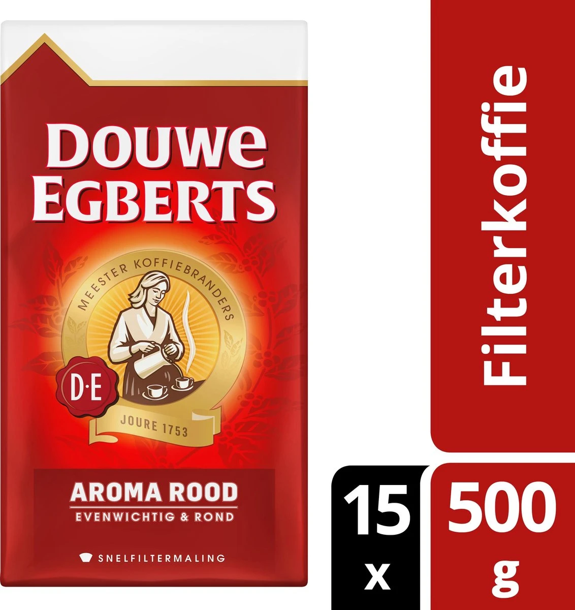 Douwe Egberts Aroma Rood Filterkoffie - 15 X 500 Gram - Afbeelding 4