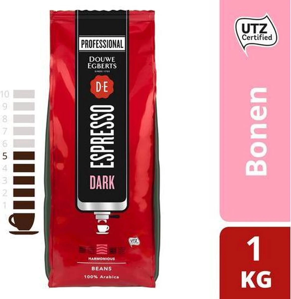 Koffie Douwe Egberts Espresso Bonen Dark Roast 1000gr - Afbeelding 3