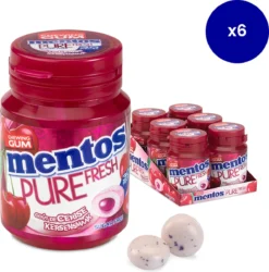 Mentos Suikervrije Kauwgom - Pure Fresh Kers - 6 Doosjes