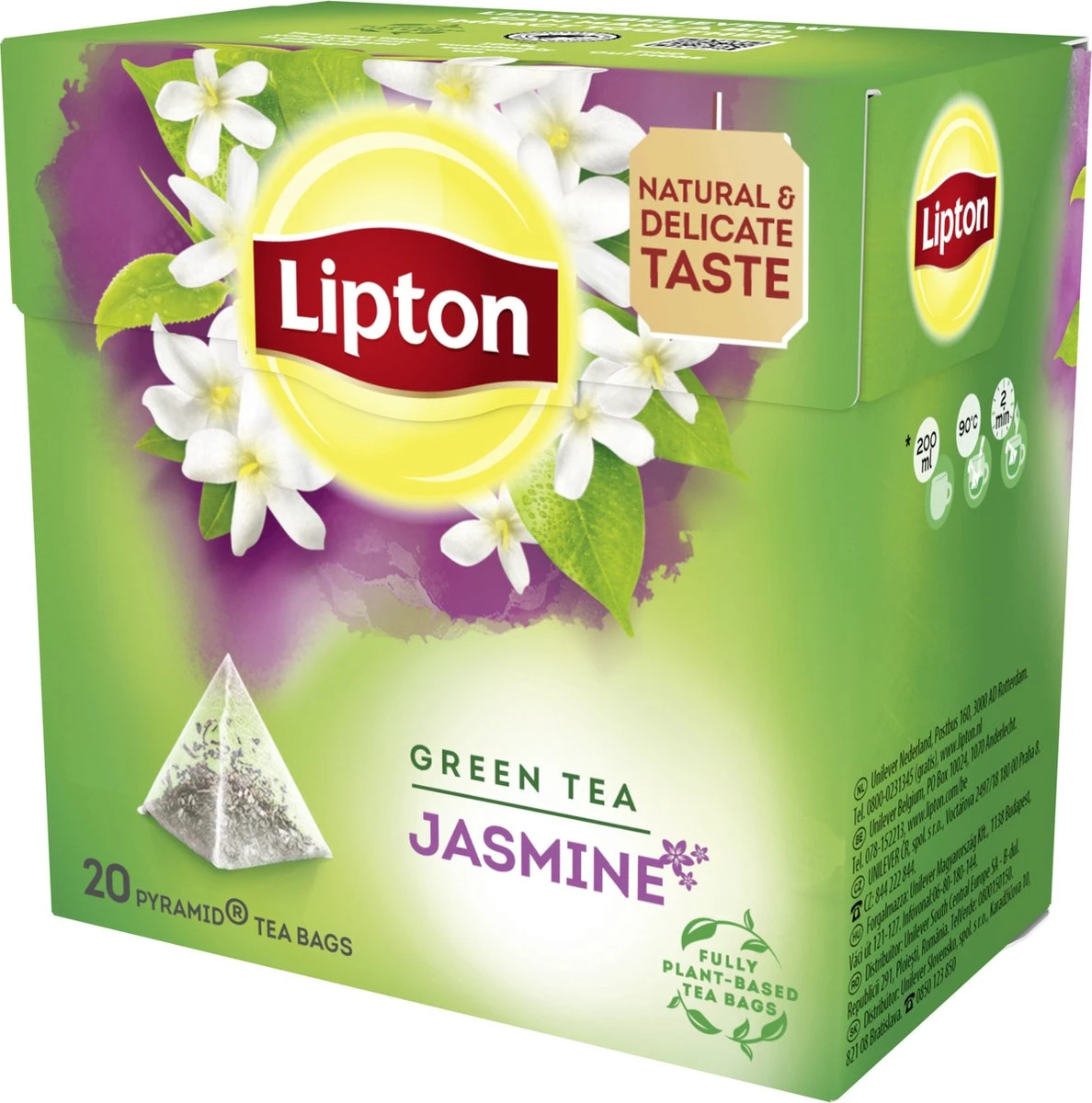Lipton Jasmijn Groene Thee, Met Een Kruidige, Zachte Smaak En Lichte, Bloemige Afdronk - 4 X 20 Zakjes - PL-EKO-03 - Afbeelding 2
