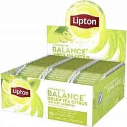 Lipton Green Tea Citrus - Feel Good Selection - Thee 100 Zakjes - Display