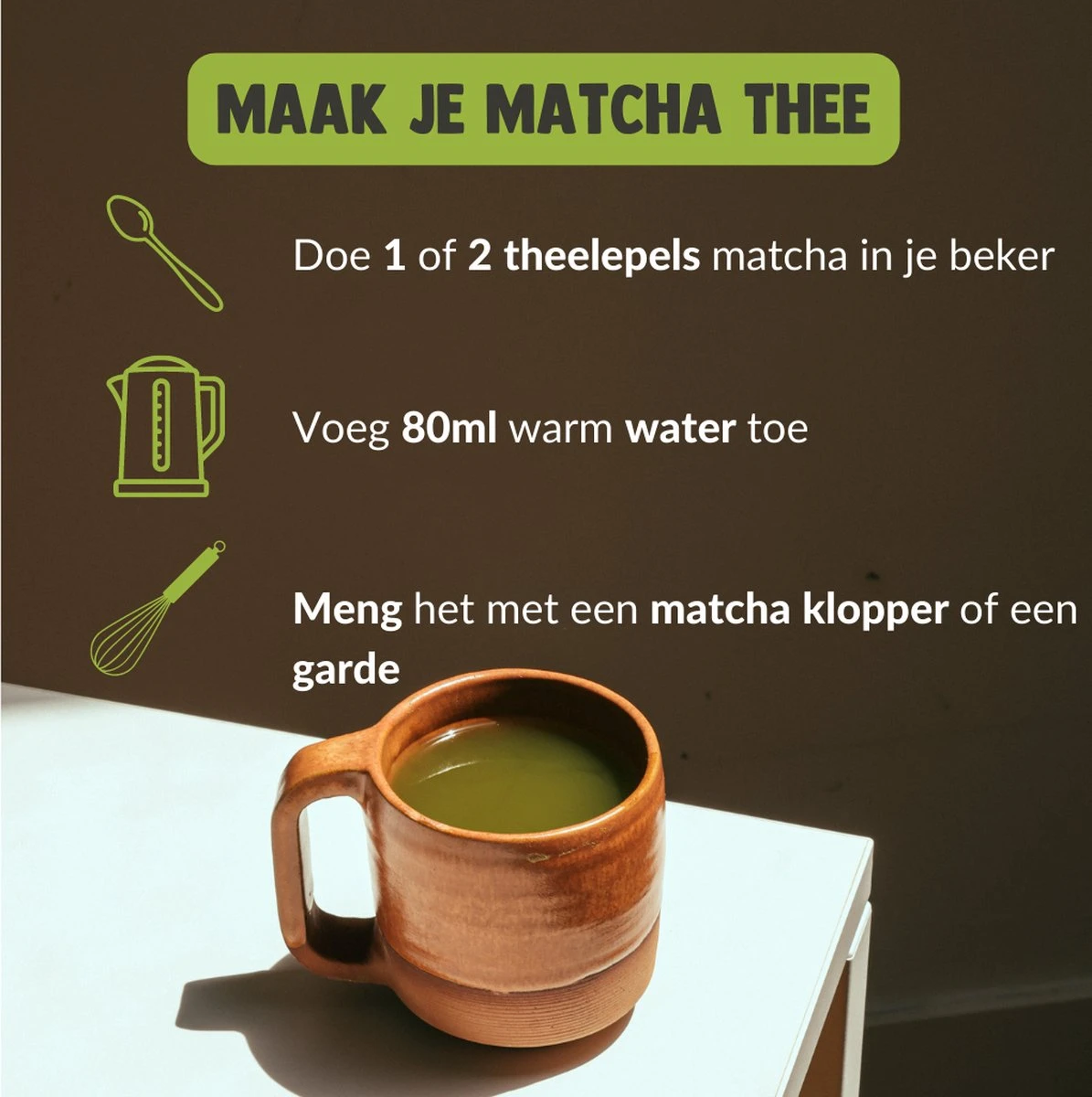 Cupplement | Premium Matcha 90 Gram | Biologisch | Gratis Verzending | Hoogste Kwaliteit Groene Thee Poeder - Afbeelding 8