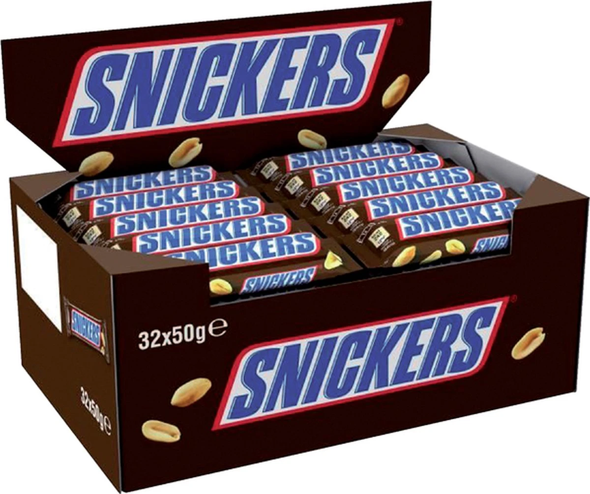 Snickers Chocolade Reep - 32 X 50 Gram