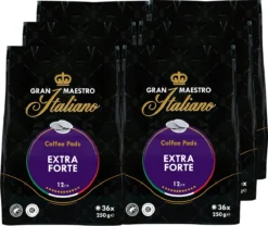 Gran Maestro Italiano – Extra Forte - Koffiepads - Senseo Compatibel Pads – Krachtig En Karakteristiek - 6 X 36 Pads