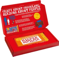 Tony's Chocolonely Geschenkdoos - "Hieperdepieper" Chocolade Cadeau - Melk Karamel Zeezout Chocolade Reep