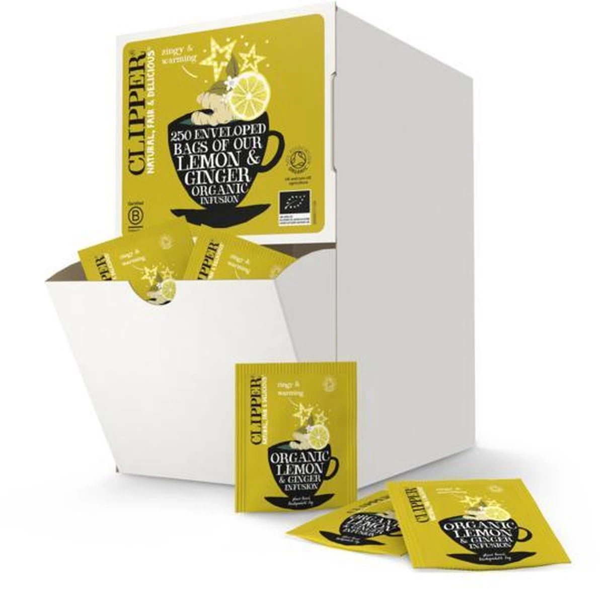 Clipper Tea - Organic Wild Lemon & Ginger - 250 Zakjes - Afbeelding 2