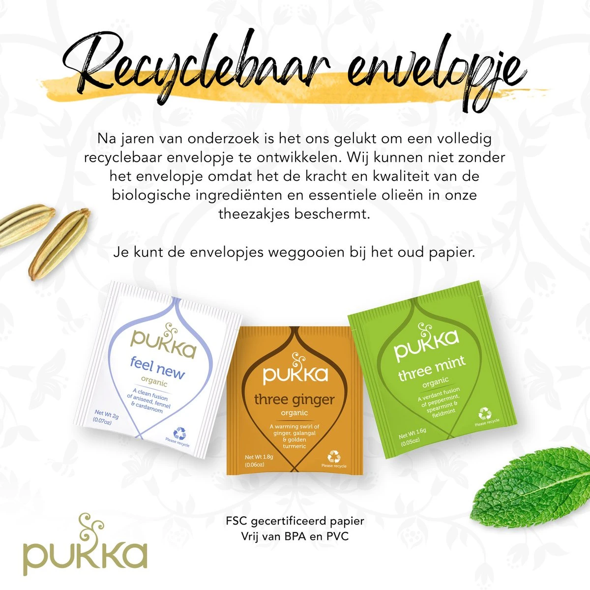 Pukka After Dinner Thee Bundel, Biologische Kruidenthee Voor Na De Maaltijd - 3 X 20 Zakjes - GB-BIO-05 - Afbeelding 4
