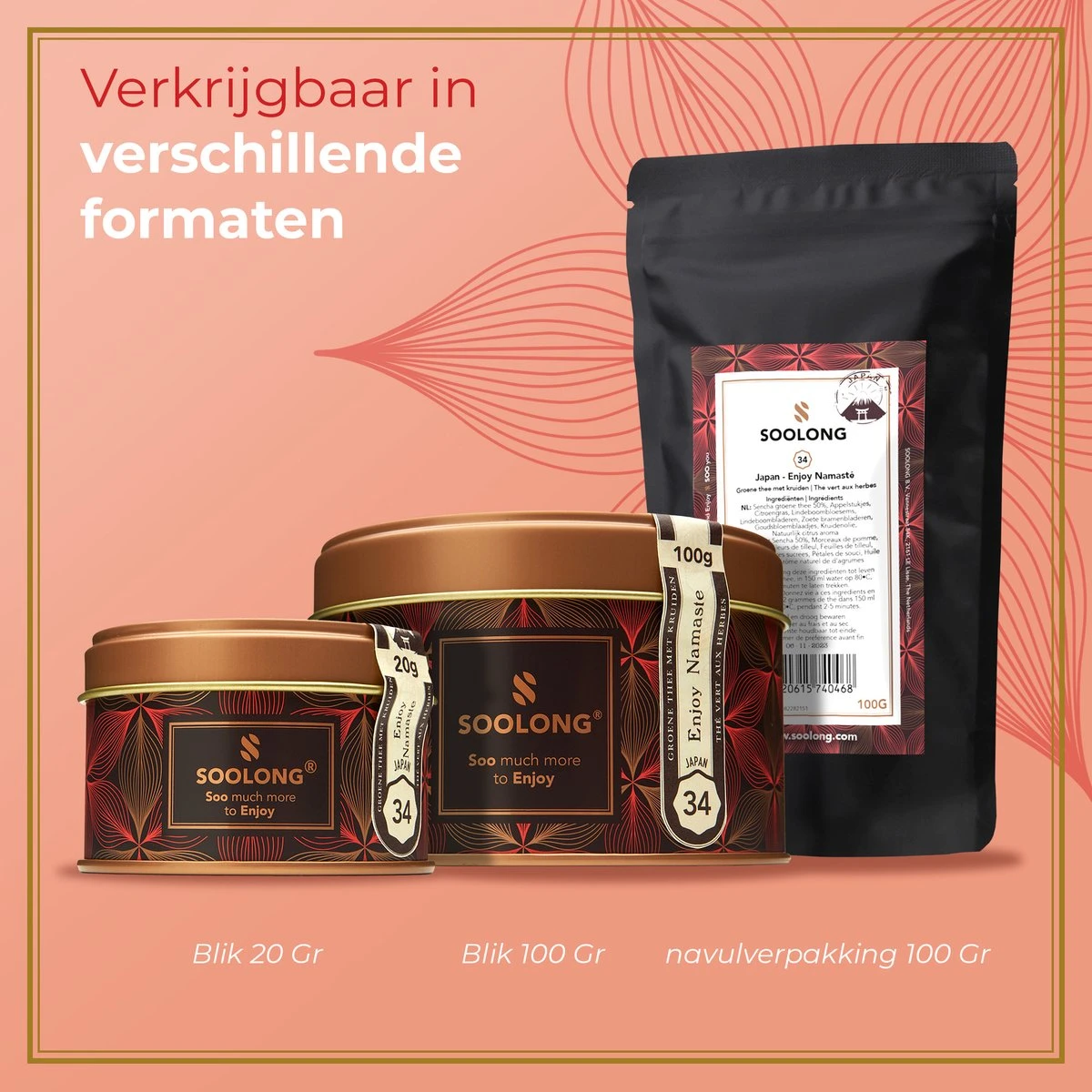 Soolong Enjoy Japan Nr34 Japanse Groene Thee - Fris & Licht Umami - Sencha, Citroengras & Lindebloesem - Duurzame Losse Thee - Premium Thee Uit Japan - Blik 20gram - Afbeelding 6