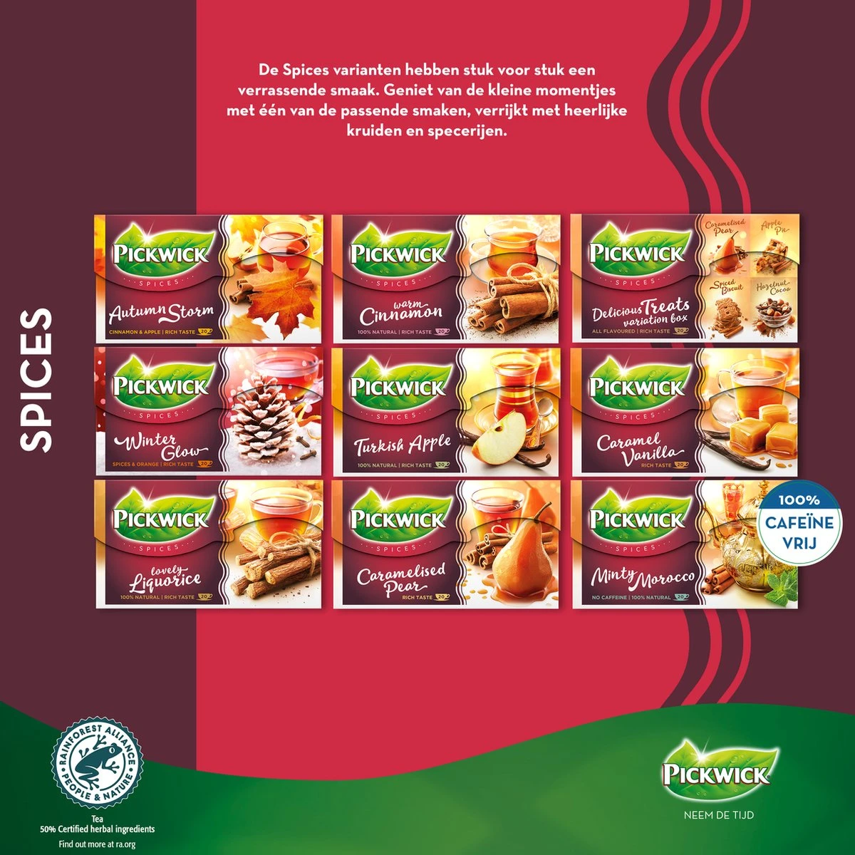 Pickwick Spices Caramelised Pear Zwarte Thee - 12 X 20 Zakjes - Afbeelding 5