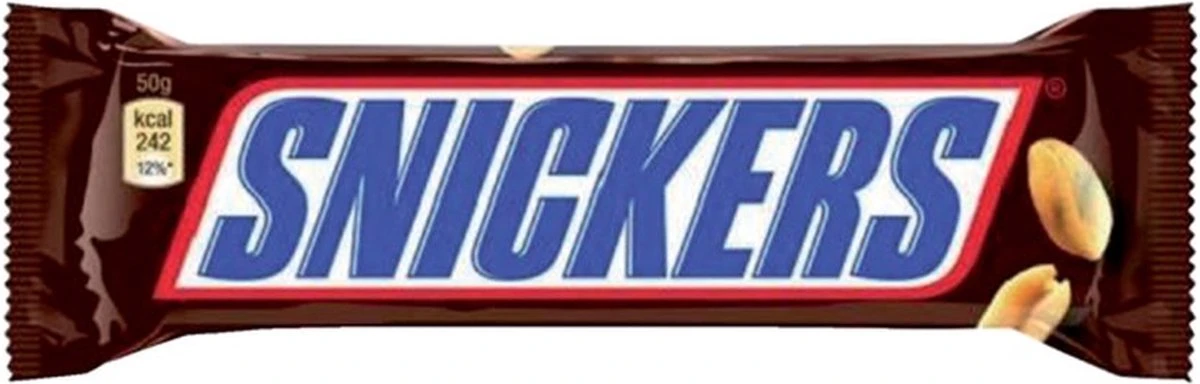 Snickers Single Chocolade Reep - 32 Stuks - In Uitdeeldoos - Afbeelding 2