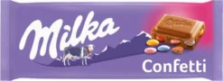 Milka Chocoladetablet - Melkchocolade - Chocolade Confetti - 22 X 100 Gram