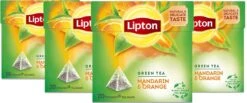 Lipton Mandarin Orange Groene Thee, Met Een Vleugje Mandarijn En Sinaasappel - 4 X 20 Zakjes - PL-EKO-03