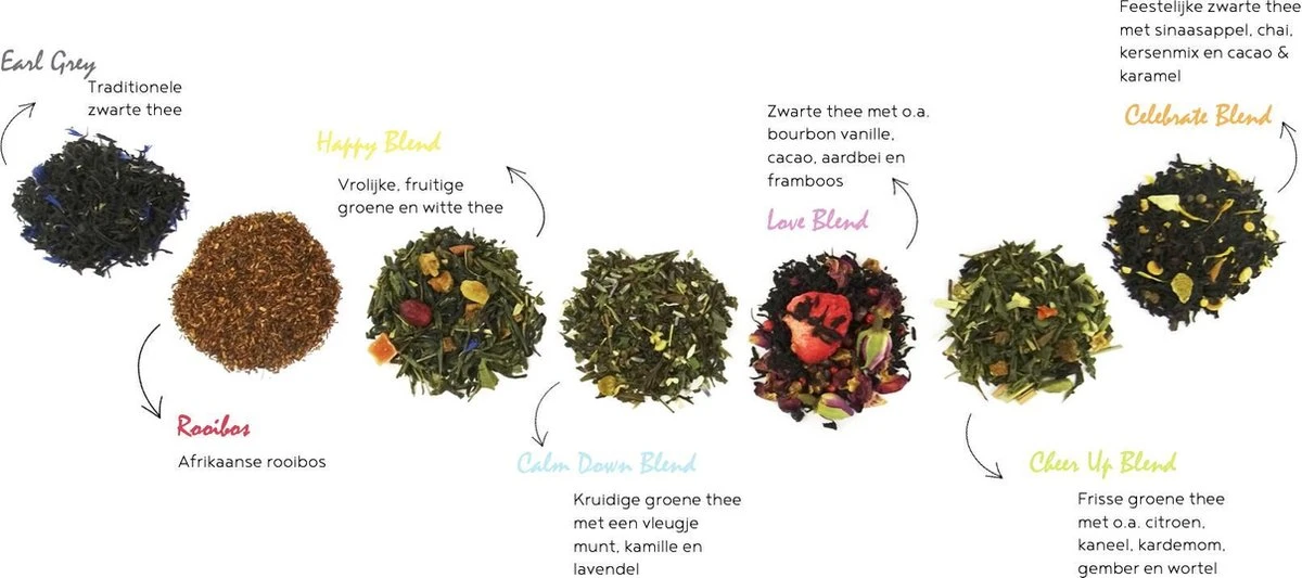 Dutch Tea Maestro - DUTCH TEA MAESTRO - Thee Cadeau - Thee Geschenk - Thee Pakket - Theeplank 7 Blikjes Losse Thee Cadeau - Afbeelding 6