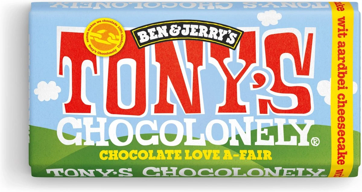 Tony's Chocolonely & Ben & Jerry's Chocolate Love-a-Fair Geschenkdoos - Fairtrade Chocolade Repen - Liefdes Cadeau - 2 X 180 Gram - Afbeelding 3