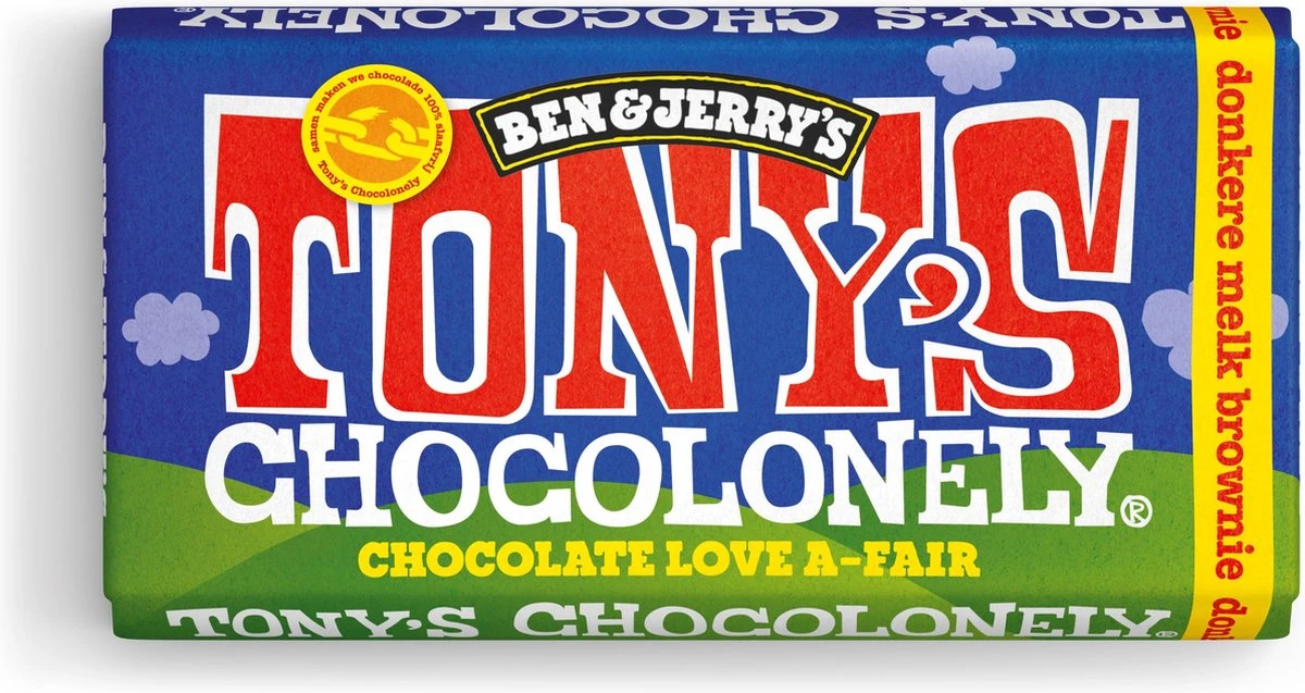 Tony's Chocolonely & Ben & Jerry's Chocolate Love-a-Fair Geschenkdoos - Fairtrade Chocolade Repen - Liefdes Cadeau - 2 X 180 Gram - Afbeelding 7