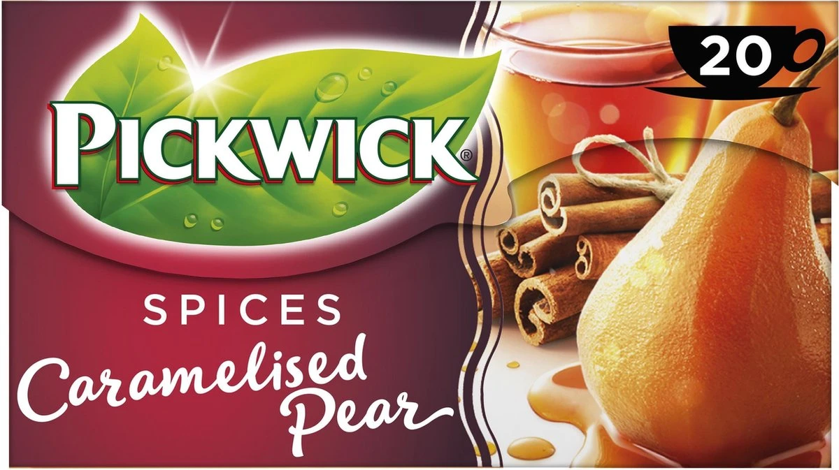 Pickwick Spices Caramelised Pear Zwarte Thee - 12 X 20 Zakjes - Afbeelding 4