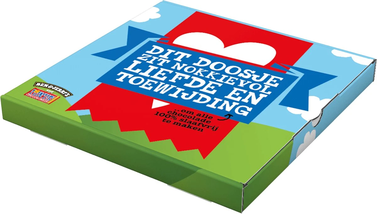 Tony's Chocolonely & Ben & Jerry's Chocolate Love-a-Fair Geschenkdoos - Fairtrade Chocolade Repen - Liefdes Cadeau - 2 X 180 Gram - Afbeelding 2
