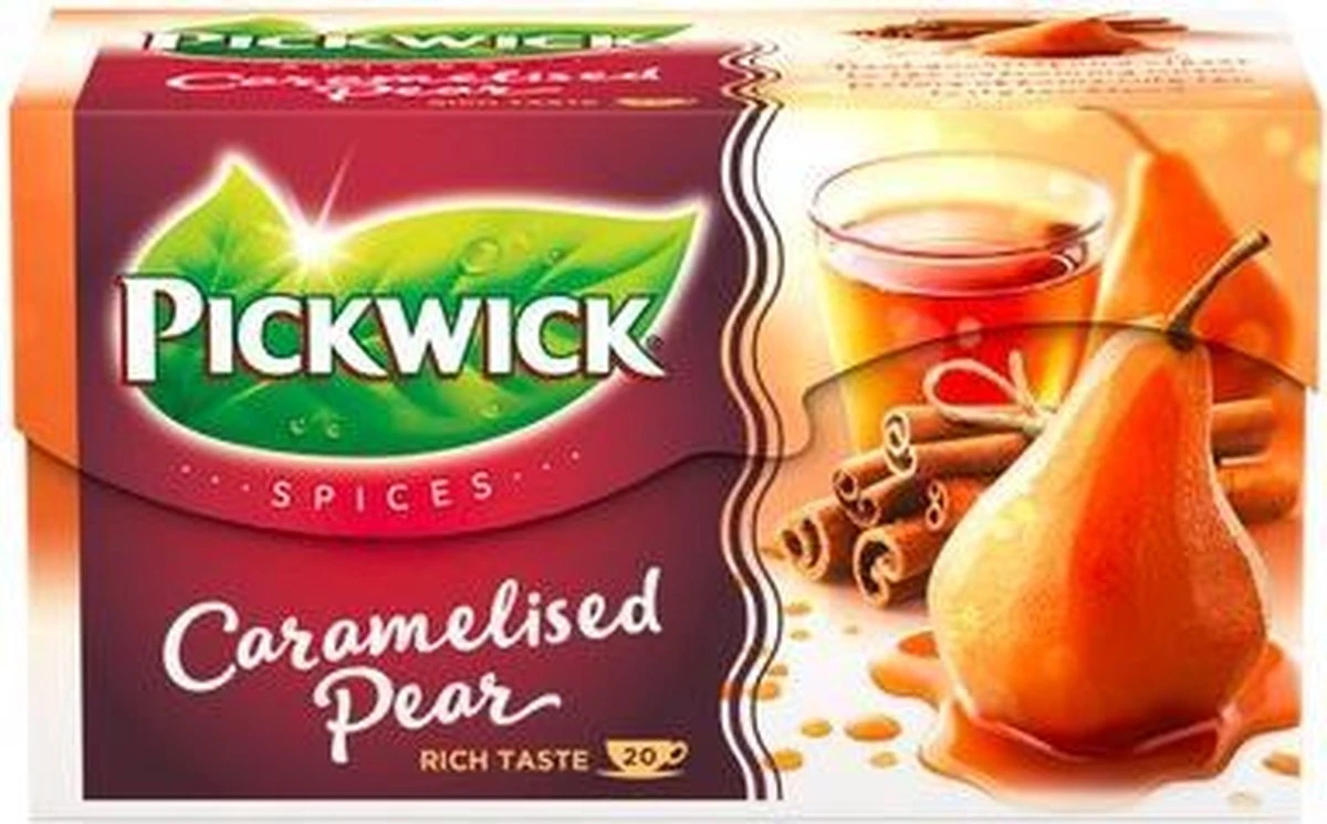 Pickwick Spices Caramelised Pear Zwarte Thee - 12 X 20 Zakjes - Afbeelding 7