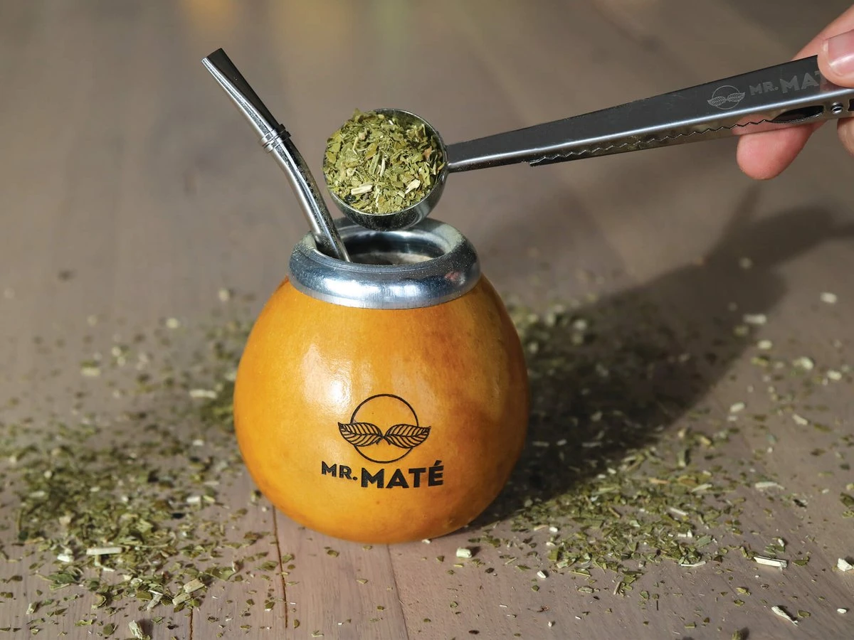 Yerba Mate Starterspakket Compleet - Traditionele Kalebas + Bombilla - Citroen Munt Yerba Mate 150g - Afbeelding 3