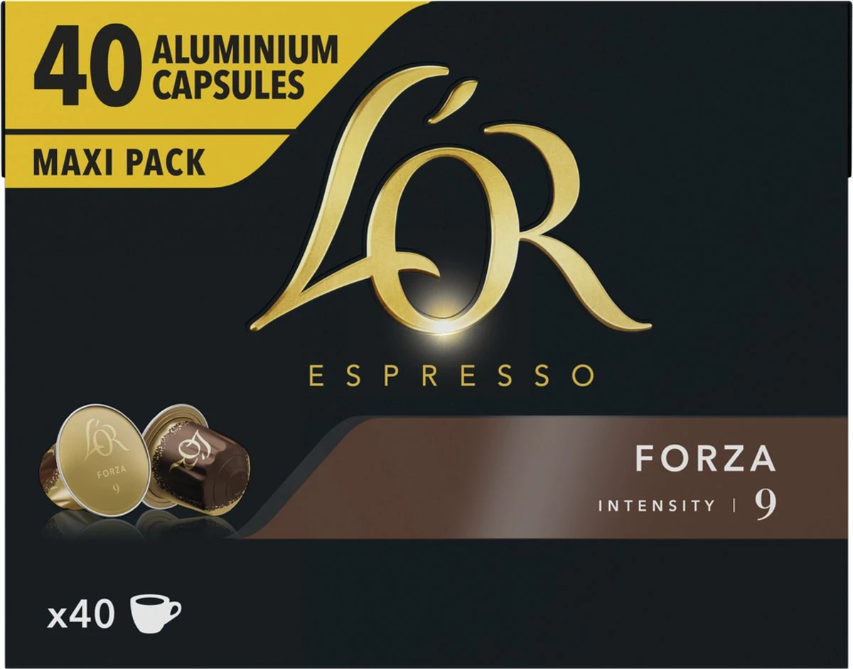 L'OR Espresso Forza Koffiecups - Intensiteit 9/12 - 4 X 40 Capsules - Afbeelding 4