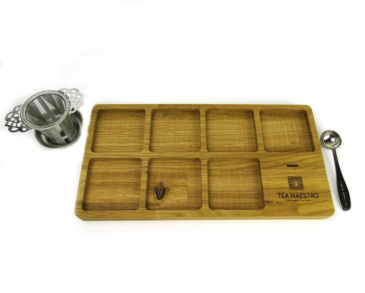 Dutch Tea Maestro - DUTCH TEA MAESTRO - Thee Cadeau - Thee Geschenk - Thee Pakket - Theeplank 7 Blikjes Losse Thee Cadeau - Afbeelding 7