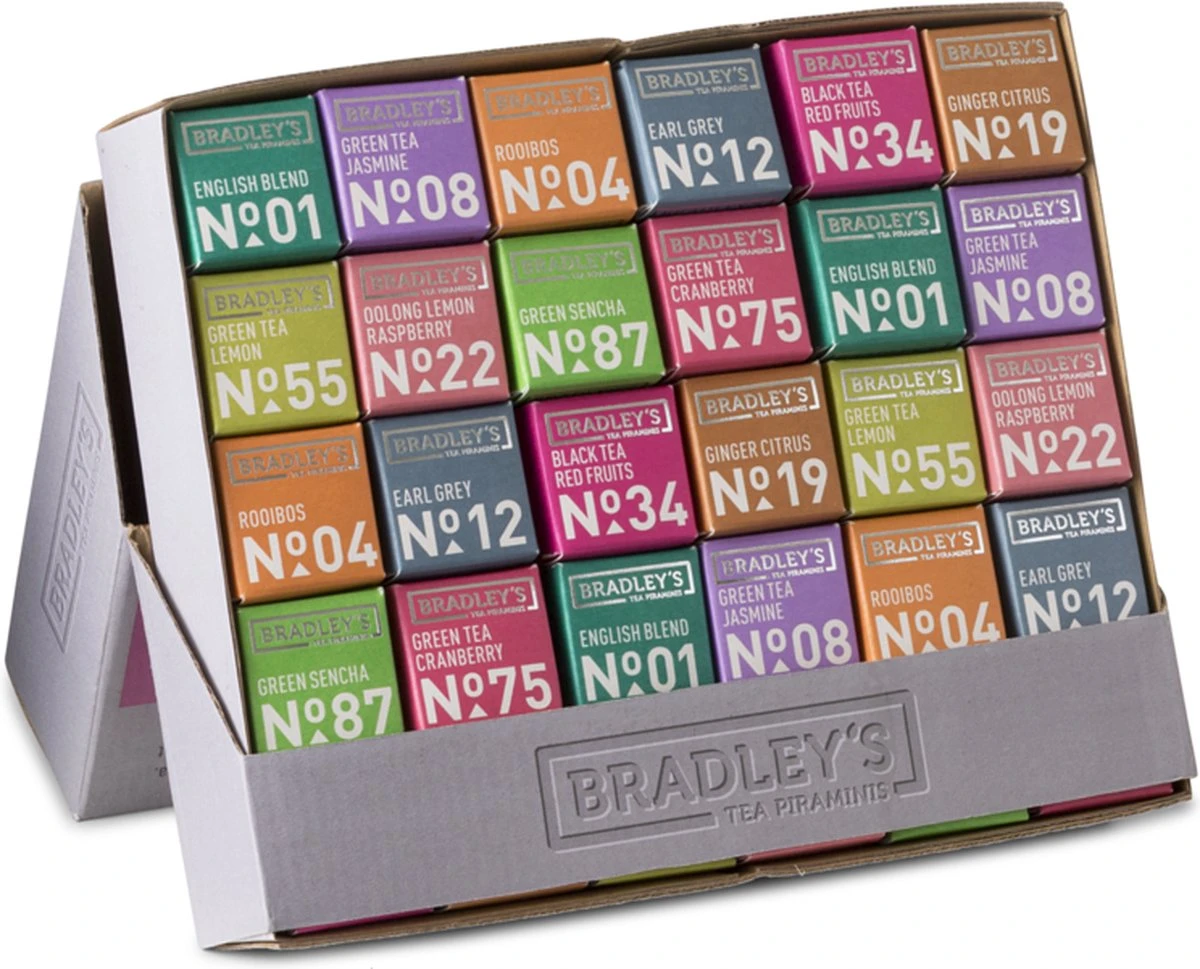 Bradley's Thee | Piramini's Assortibox | 30 Stuks