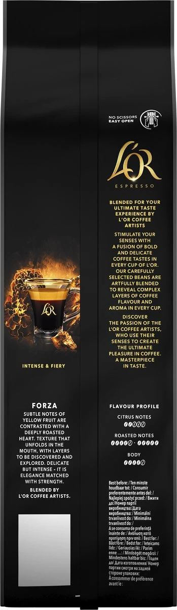 L'OR Espresso Forza Koffiebonen (9) - 4 X 500 Gram - Afbeelding 2