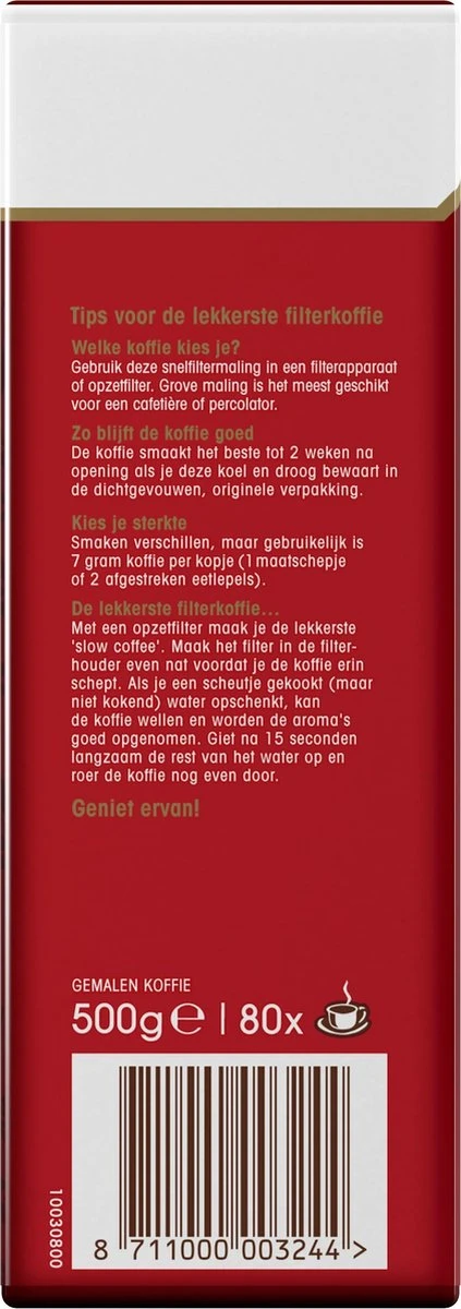 Douwe Egberts Aroma Rood Filterkoffie - Dubbelpak 6 X 1000 Gram - Afbeelding 3