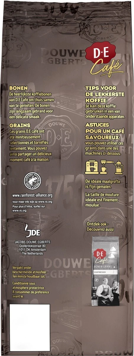 Douwe Egberts D.E Café Delicaat Rond Koffiebonen - Intensiteit 5/9 - 4 X 500 Gram - Afbeelding 3