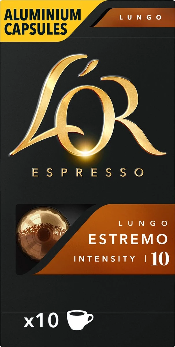 L'OR Lungo Estremo Koffiecups - Intensiteit 10/12 - 10 X 10 Capsules - Afbeelding 9