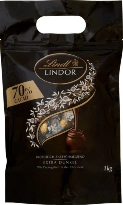 Lindt - Lindor Ballen Puur 70% - 1kg Zak