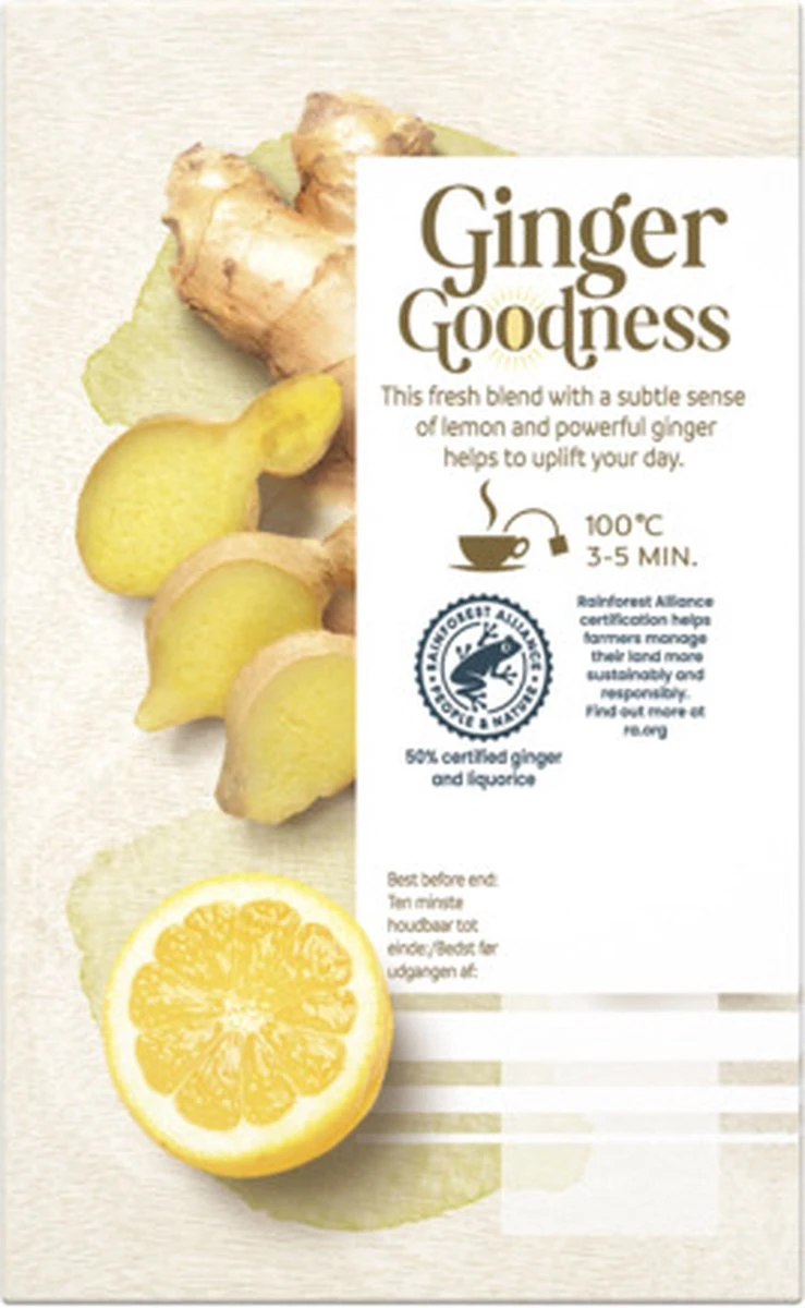 Pickwick Kruidenthee Ginger Goodness Lemon - 4 X 15 Theezakjes - Afbeelding 5