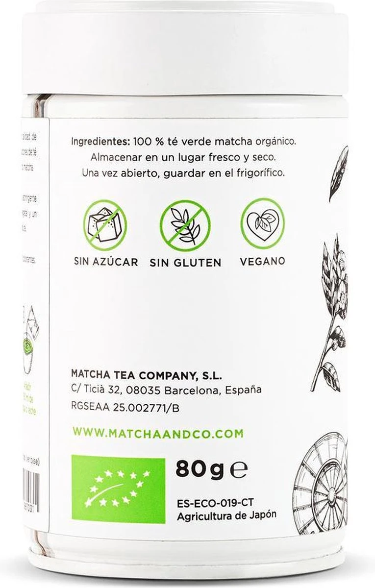 Matcha & Co - Ceremoniële Matcha Thee Uit Japan - Matcha Poeder - Matcha Thee - 100% Organisch Gecertificeerd - 80gram - Afbeelding 2