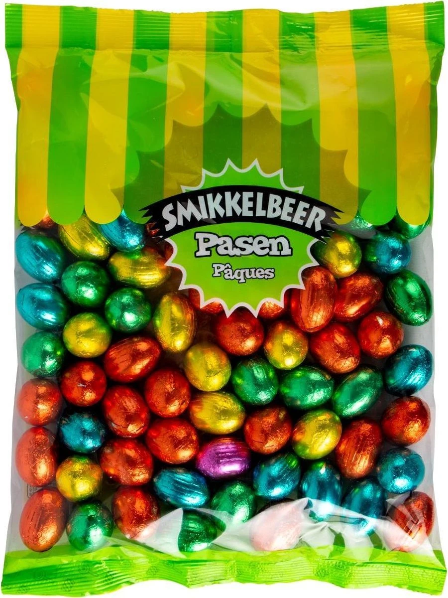Smikkelbeer - Chocolade Paaseitjes Hazelnoot Praliné En Krokante Granen - 1kg